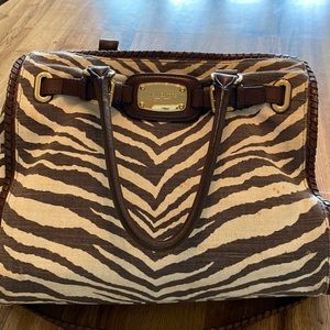 MK Animal Print Medium Satchel
